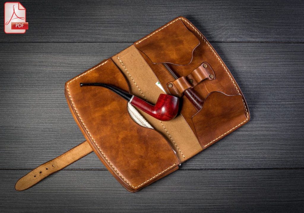 图片[2]-手工皮具图纸 烟斗包tr029-皮艺果手工皮具图纸