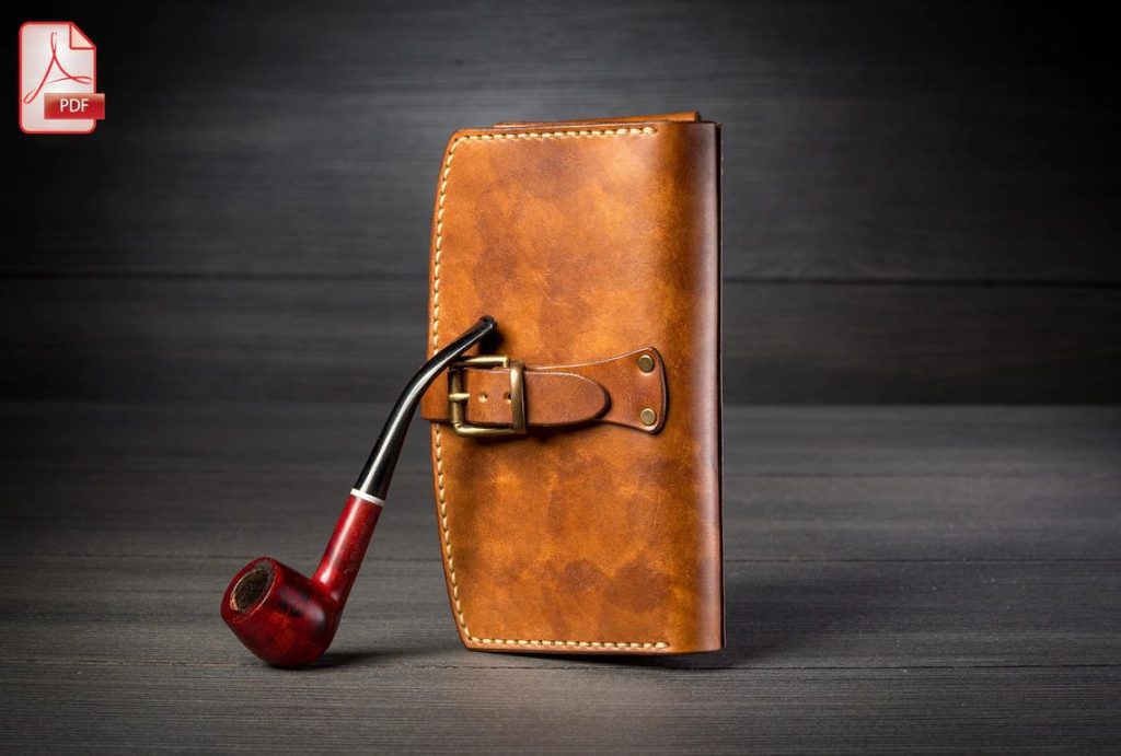 图片[1]-手工皮具图纸 烟斗包tr029-皮艺果手工皮具图纸