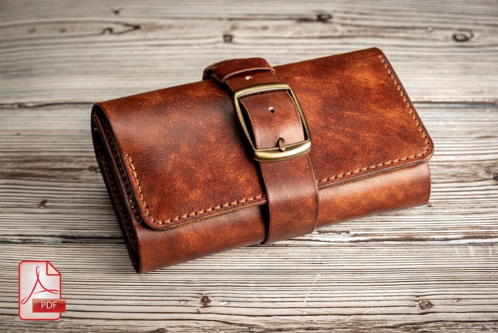 图片[1]-手工皮具图纸 烟斗包tr030-皮艺果手工皮具图纸