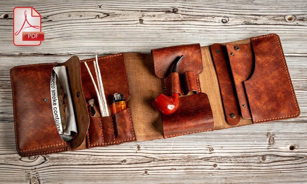 图片[3]-手工皮具图纸 烟斗包tr030-皮艺果手工皮具图纸