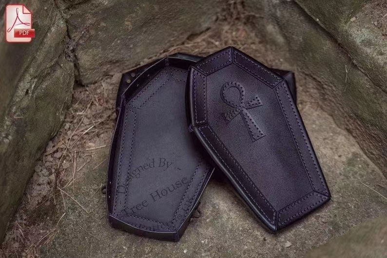 图片[2]-手工皮具图纸 棺材盒tr031-皮艺果手工皮具图纸