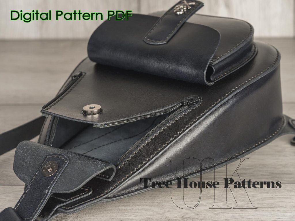 图片[2]-手工皮具图纸 胸挎包tr033-皮艺果手工皮具图纸