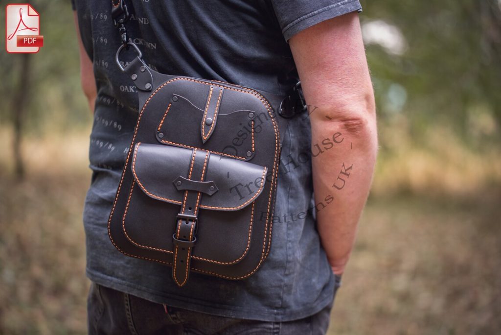 图片[1]-手工皮具图纸 腿包tr034-皮艺果手工皮具图纸