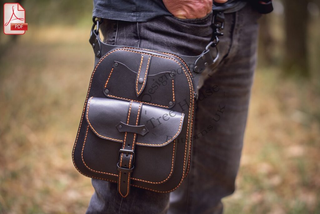 图片[3]-手工皮具图纸 腿包tr034-皮艺果手工皮具图纸