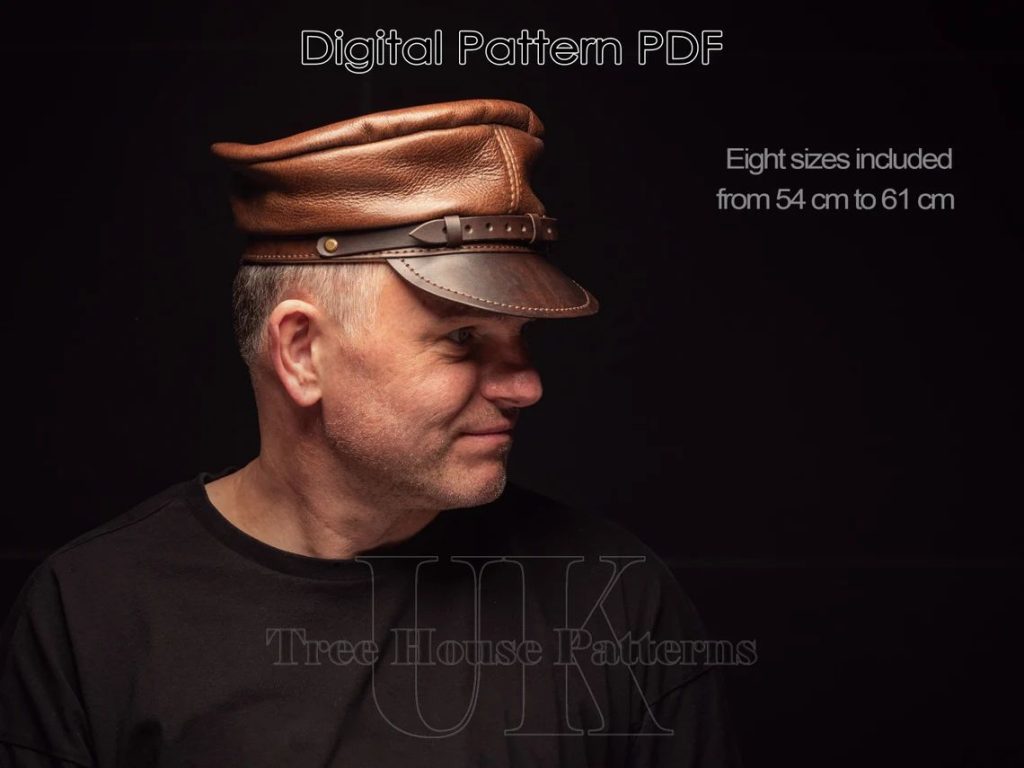 图片[2]-手工皮具图纸 帽子tr041-皮艺果手工皮具图纸