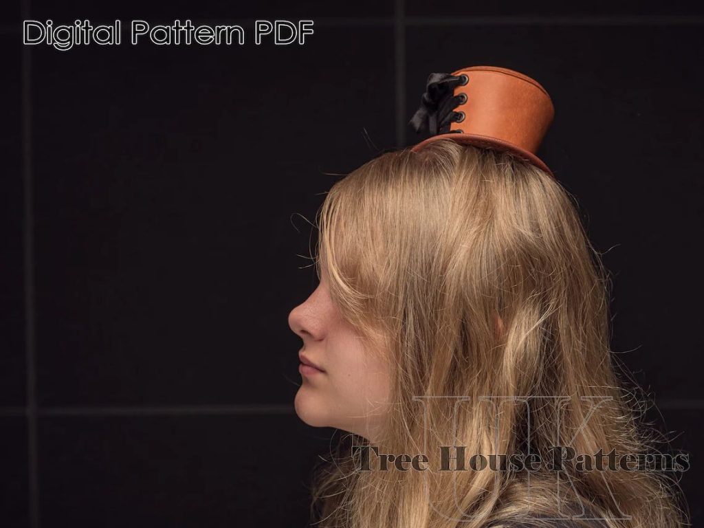 图片[2]-手工皮具图纸 mini帽子tr042-皮艺果手工皮具图纸