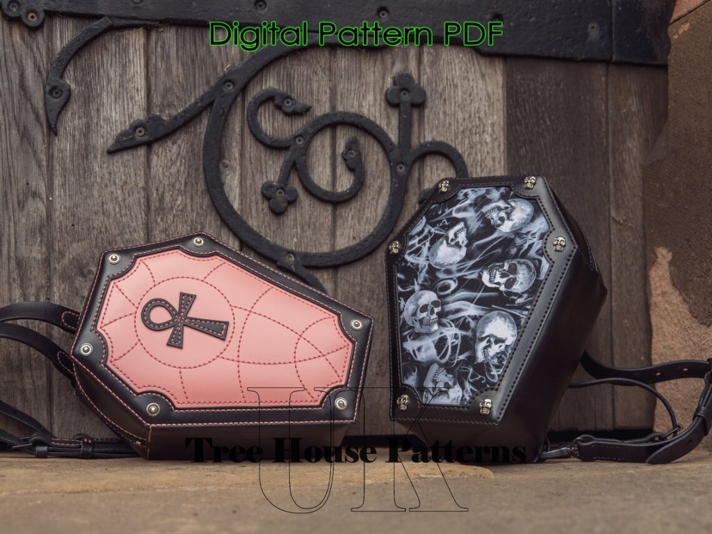 图片[2]-手工皮具图纸 棺材背包tr048-皮艺果手工皮具图纸