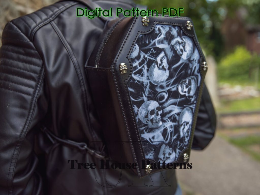 图片[3]-手工皮具图纸 棺材背包tr048-皮艺果手工皮具图纸