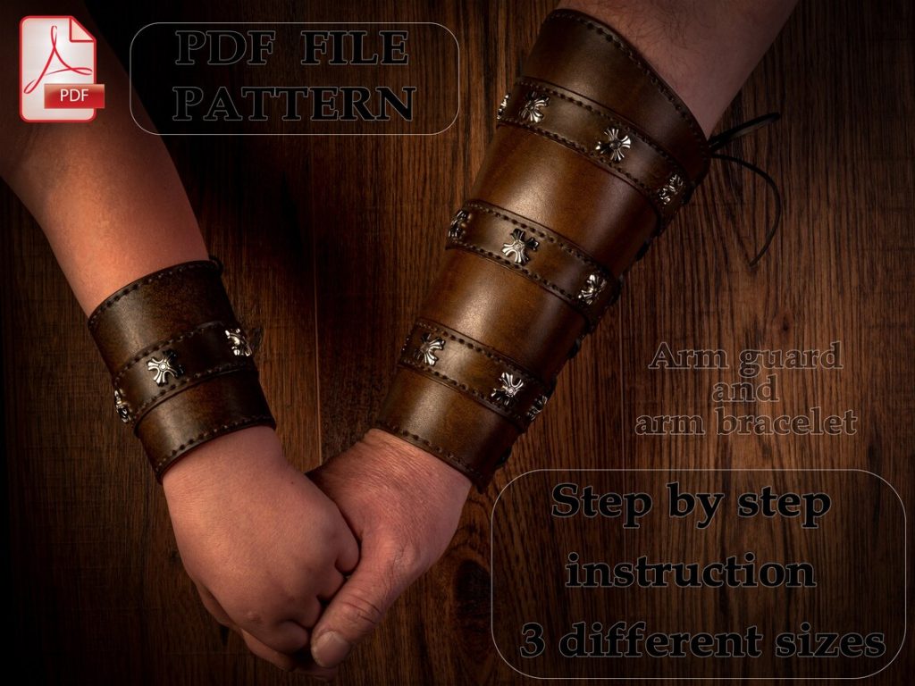 图片[1]-手工皮具图纸 护臂tr050-皮艺果手工皮具图纸