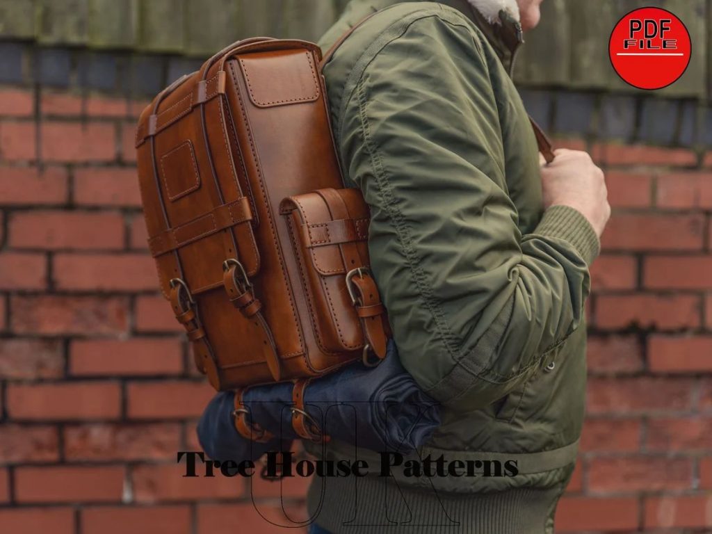 图片[2]-手工皮具图纸 背包tr051-皮艺果手工皮具图纸