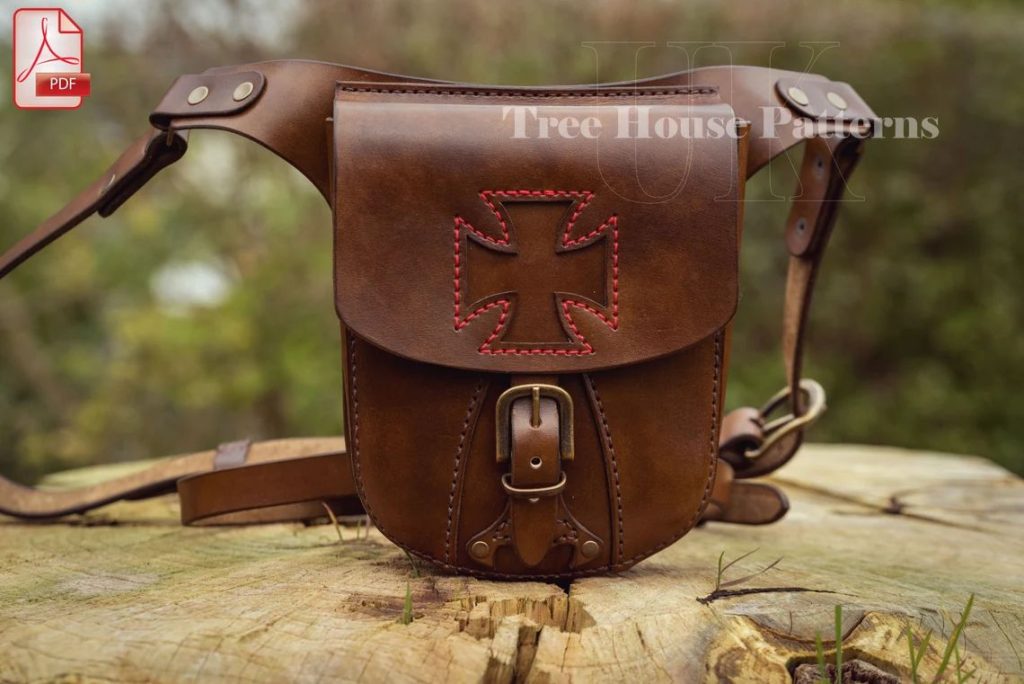 图片[2]-手工皮具图纸 腿包tr052-皮艺果手工皮具图纸