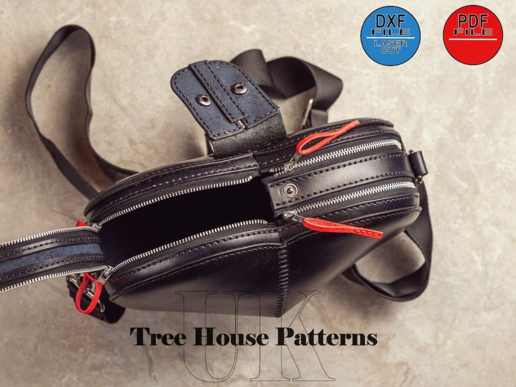 图片[3]-手工皮具图纸 爱心背包tr056-皮艺果手工皮具图纸