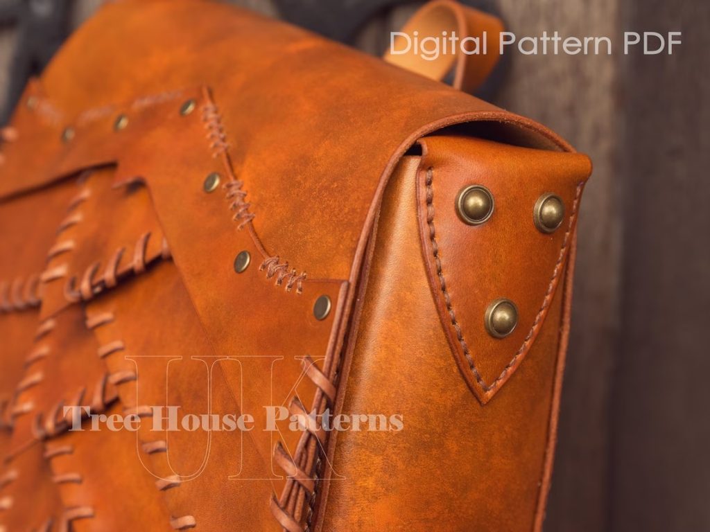 图片[3]-手工皮具图纸 背包tr057-皮艺果手工皮具图纸