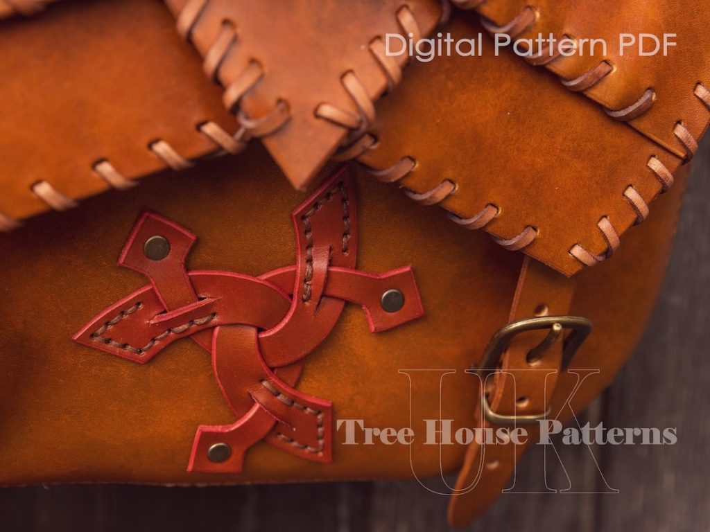 图片[2]-手工皮具图纸 背包tr057-皮艺果手工皮具图纸