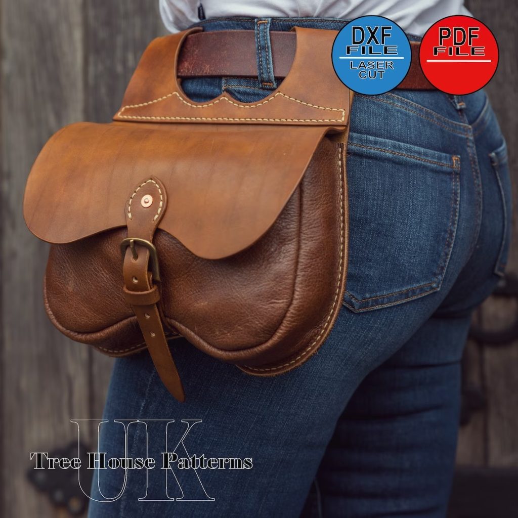 图片[1]-手工皮具图纸 腰带包tr058-皮艺果手工皮具图纸