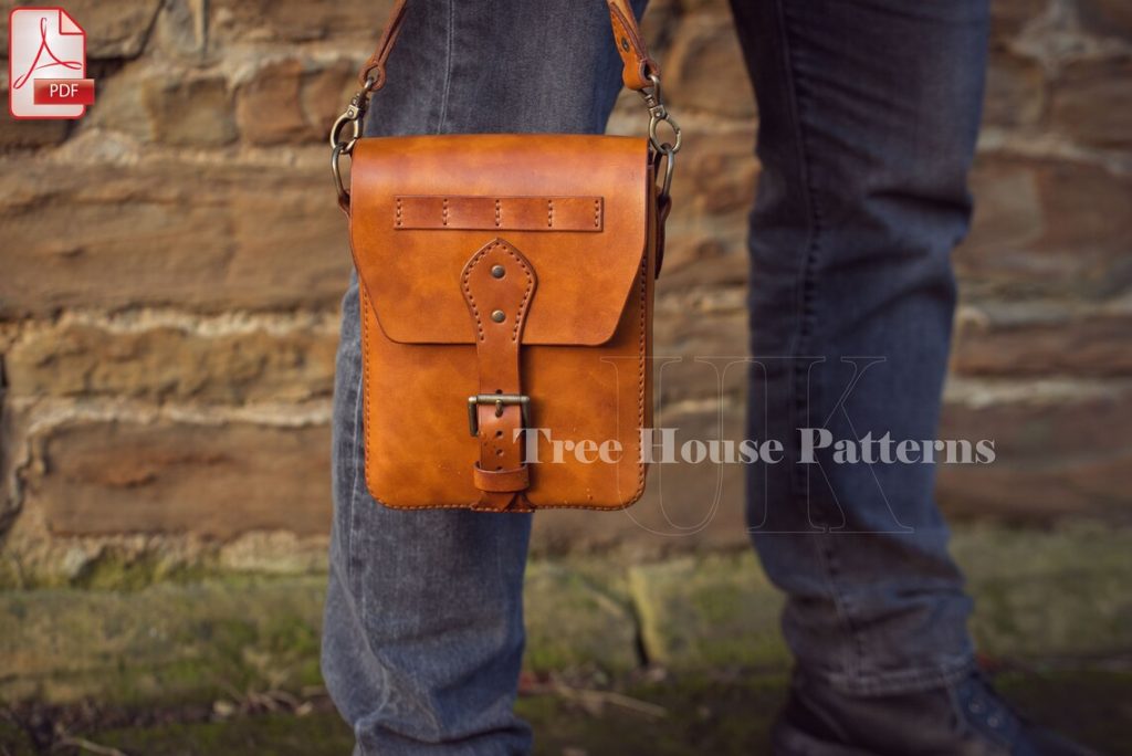 图片[1]-手工皮具图纸 挎包tr060-皮艺果手工皮具图纸