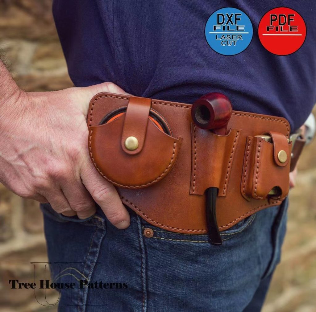 图片[2]-手工皮具图纸 烟斗包tr063-皮艺果手工皮具图纸