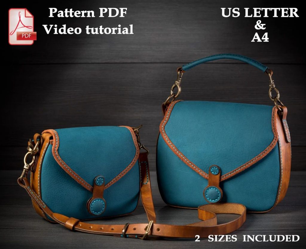 图片[1]-手工皮具图纸 手提包tr064-皮艺果手工皮具图纸