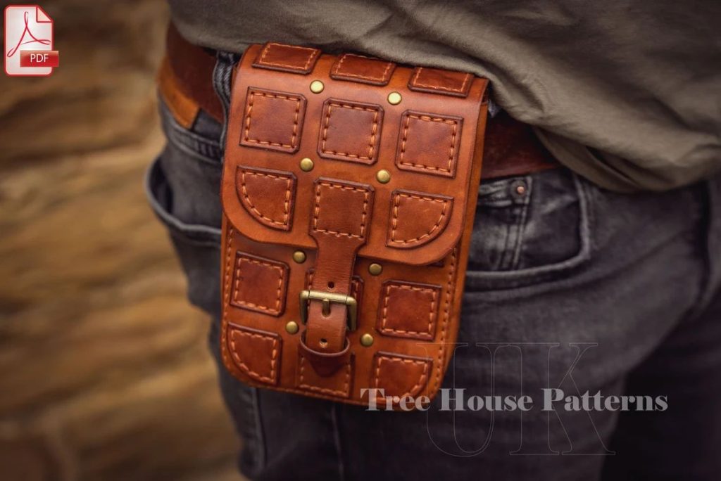 图片[1]-手工皮具图纸 腰带包tr066-皮艺果手工皮具图纸