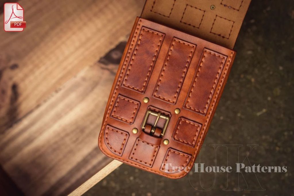 图片[3]-手工皮具图纸 腰带包tr066-皮艺果手工皮具图纸