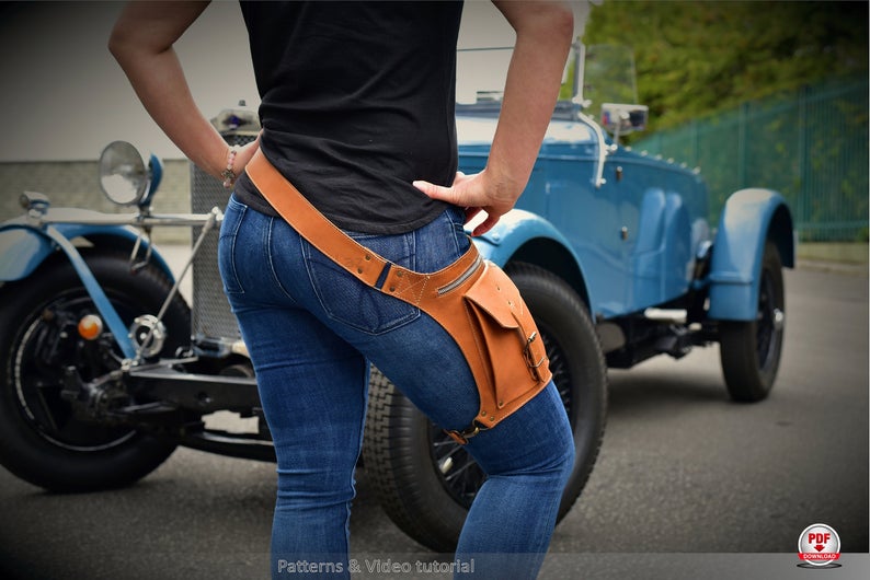 图片[3]-手工皮具图纸 腿包ld009-皮艺果手工皮具图纸