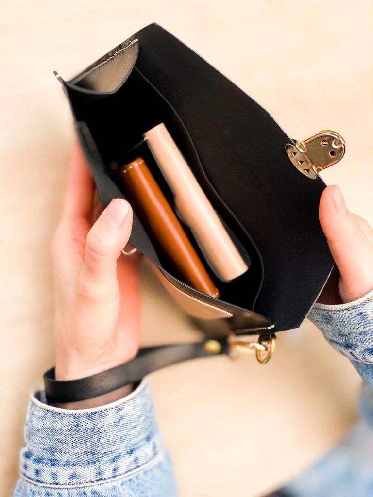 图片[2]-手工皮具图纸 手拿包lc001-皮艺果手工皮具图纸