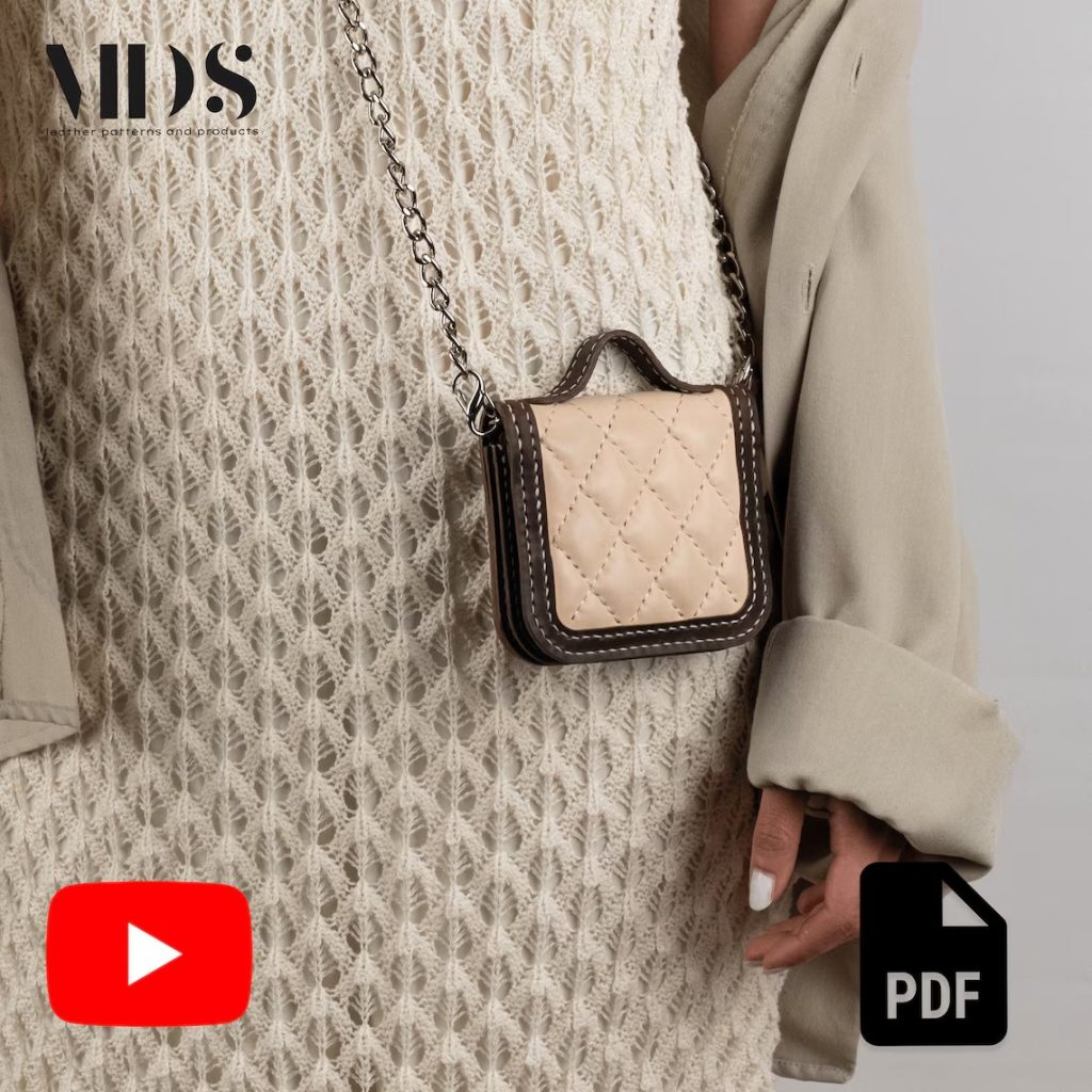 图片[1]-手工皮具图纸 挎包md008-皮艺果手工皮具图纸