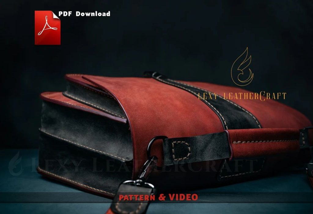 图片[4]-手工皮具图纸 斜挎包lc020-皮艺果手工皮具图纸