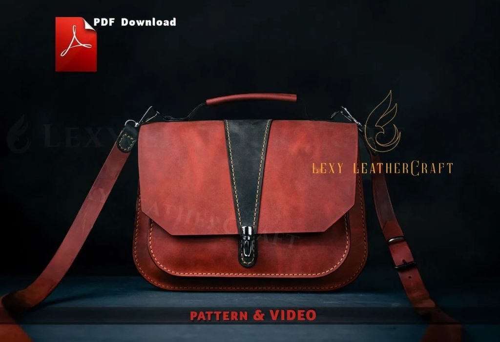 图片[2]-手工皮具图纸 斜挎包lc020-皮艺果手工皮具图纸