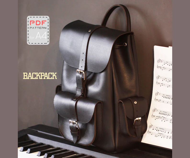 图片[3]-手工皮具图纸 背包mr001-皮艺果手工皮具图纸