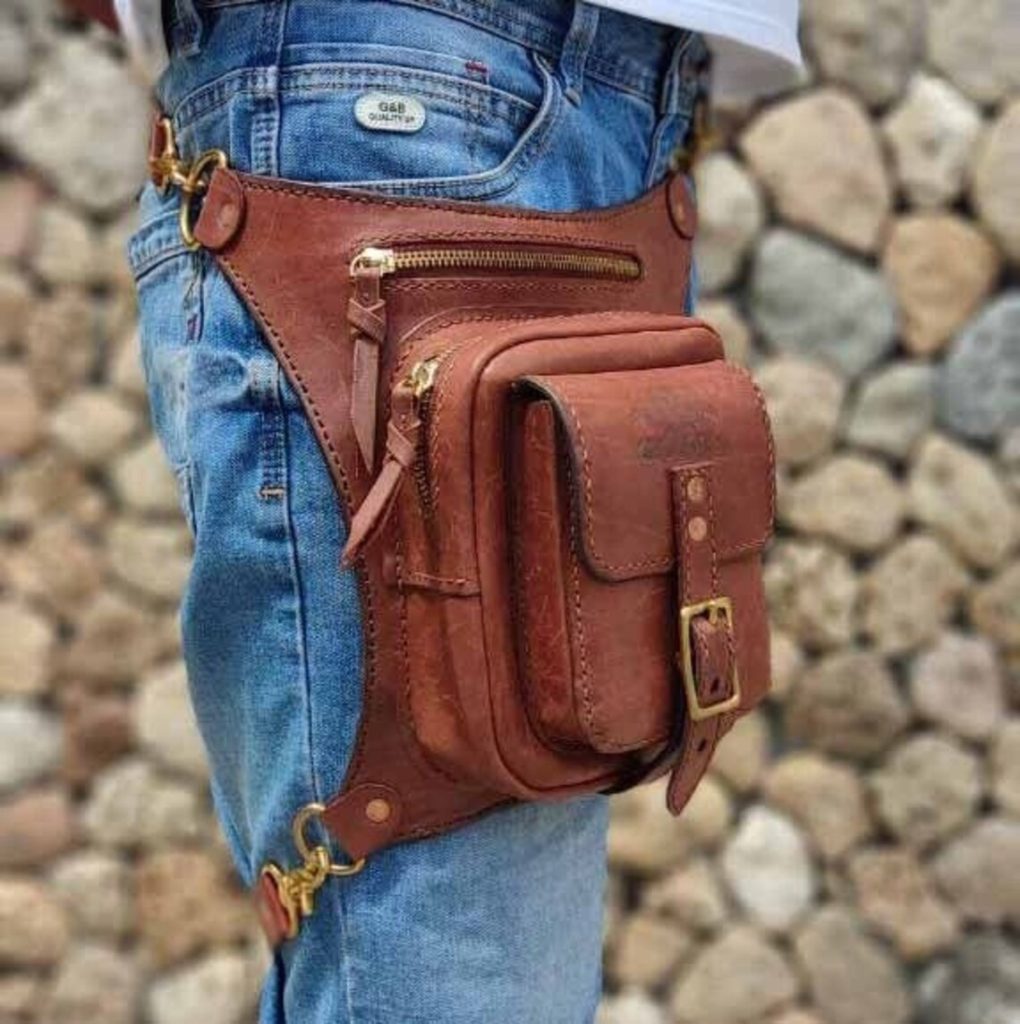 图片[1]-手工皮具图纸 腿包ro002-皮艺果手工皮具图纸