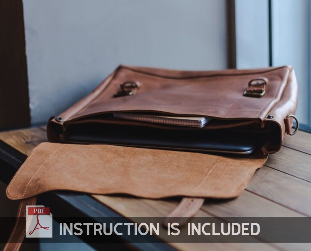 图片[2]-手工皮具图纸 邮差电脑包tu001-皮艺果手工皮具图纸