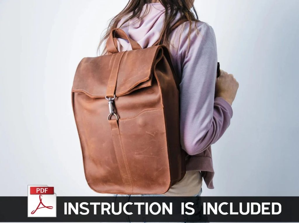 图片[1]-手工皮具图纸 背包tu002-皮艺果手工皮具图纸