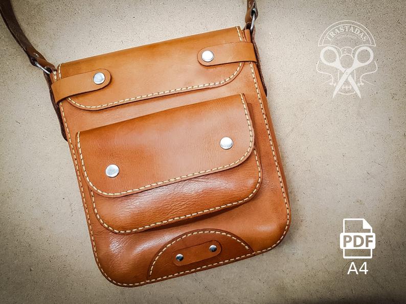 图片[3]-手工皮具图纸 挎包tw001-皮艺果手工皮具图纸