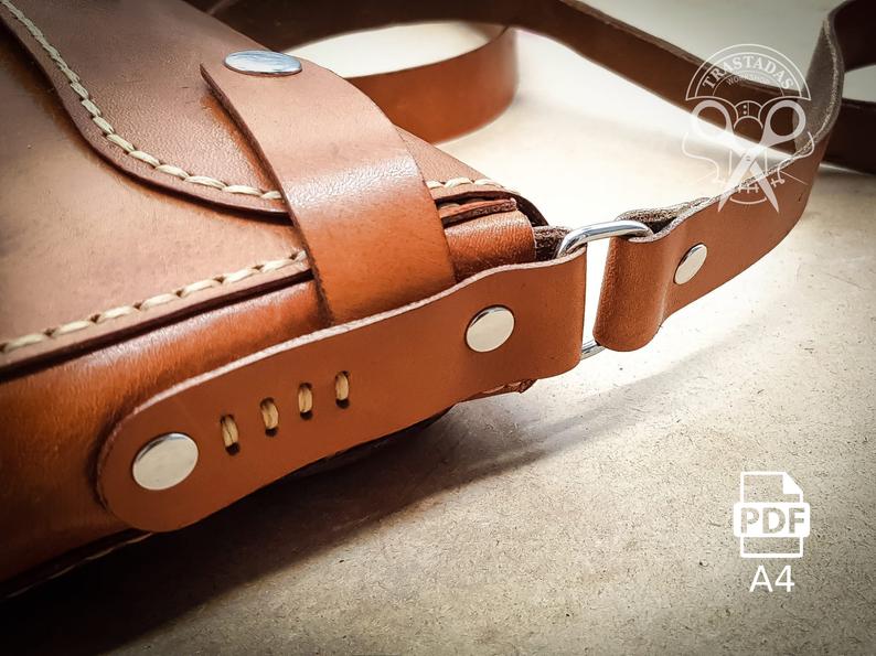 图片[2]-手工皮具图纸 挎包tw001-皮艺果手工皮具图纸