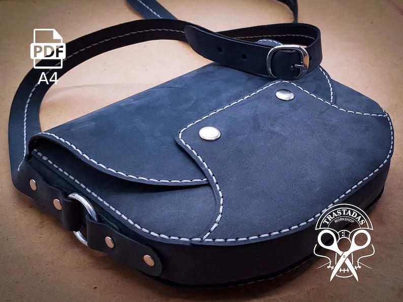 图片[2]-手工皮具图纸 信使包tw004-皮艺果手工皮具图纸