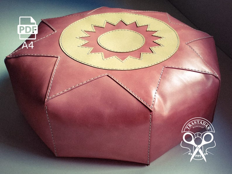 图片[3]-手工皮具图纸 懒人沙发tw005-皮艺果手工皮具图纸