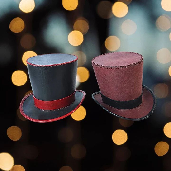 图片[3]-手工皮具图纸 高顶礼帽vp001-皮艺果手工皮具图纸