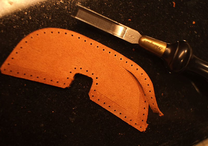 复活节岛耳机支架制作过程-皮艺果手工皮具图纸