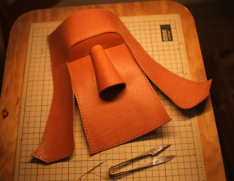 图片[13]-复活节岛耳机支架制作过程-DIY手工帖子圈子-皮具教程-皮艺果手工皮具图纸