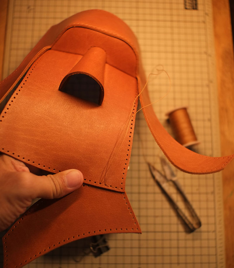 图片[14]-复活节岛耳机支架制作过程-DIY手工帖子圈子-皮具教程-皮艺果手工皮具图纸