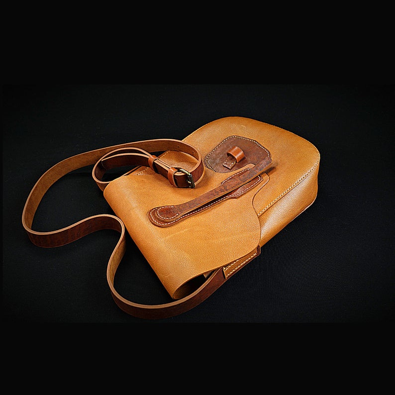 图片[3]-手工皮具图纸 邮差包vp013-皮艺果手工皮具图纸