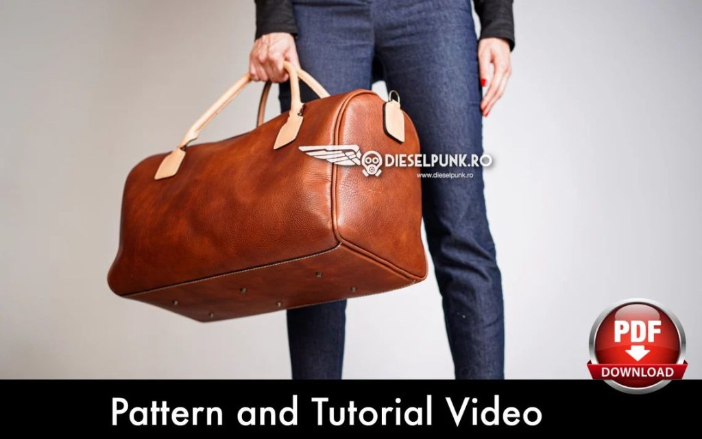 图片[1]-手工皮具图纸 旅行包di183-皮艺果手工皮具图纸