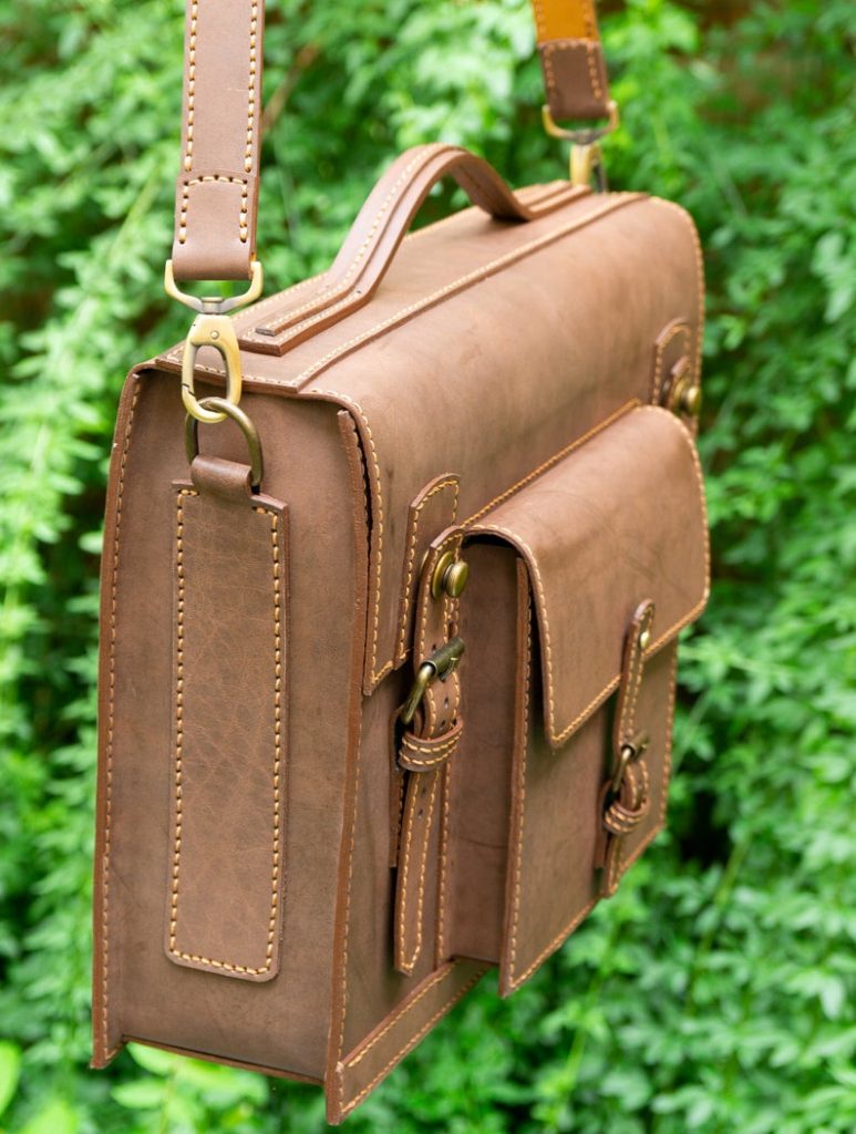 图片[2]-手工皮具图纸 公文包vp019-皮艺果手工皮具图纸