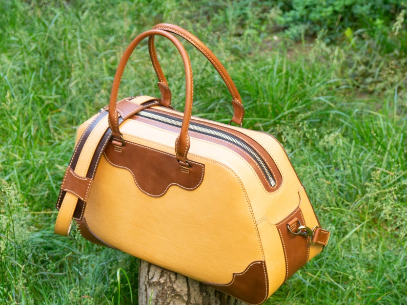 图片[2]-手工皮具图纸 旅行包vp021-皮艺果手工皮具图纸