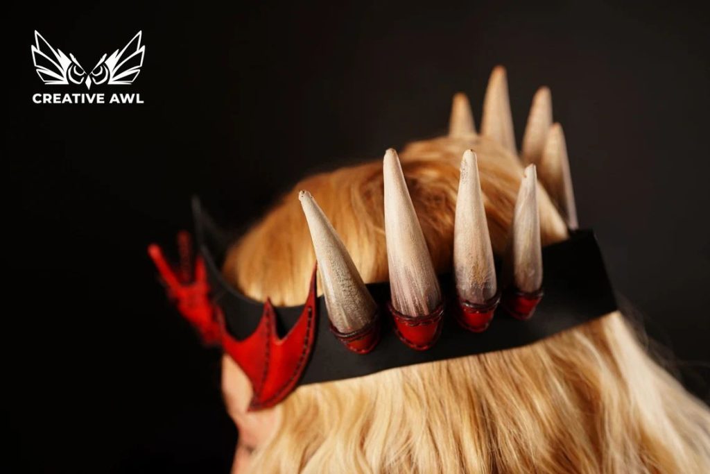 图片[2]-手工皮具图纸 皇冠项圈ca168-皮艺果手工皮具图纸