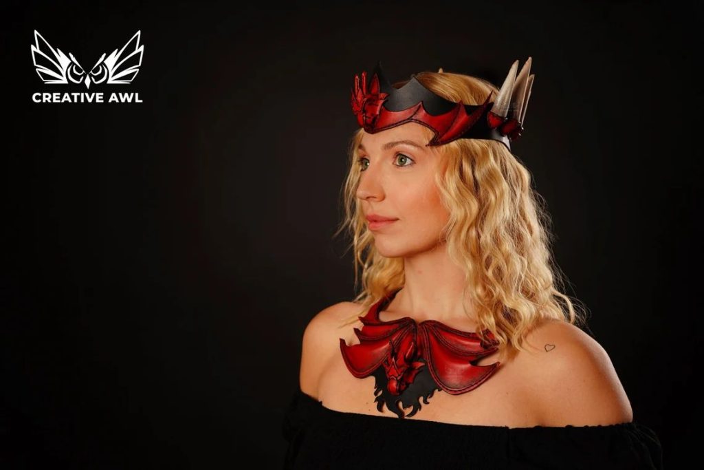 图片[1]-手工皮具图纸 皇冠项圈ca168-皮艺果手工皮具图纸