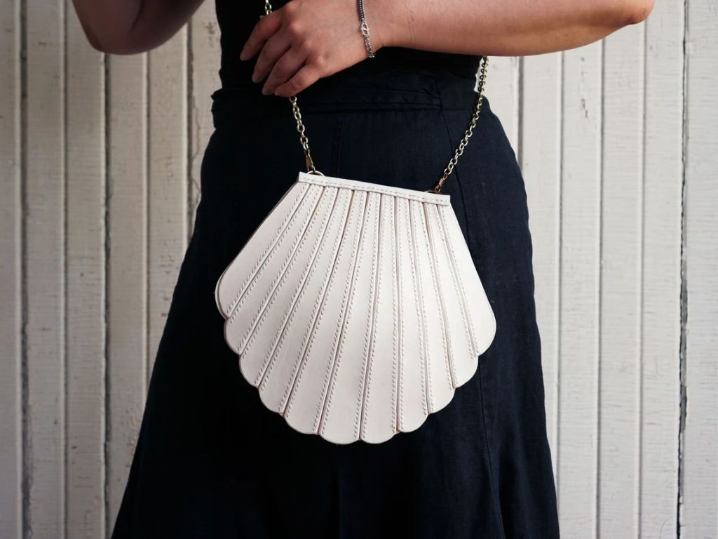 图片[1]-手工皮具图纸 贝壳包pa059-皮艺果手工皮具图纸