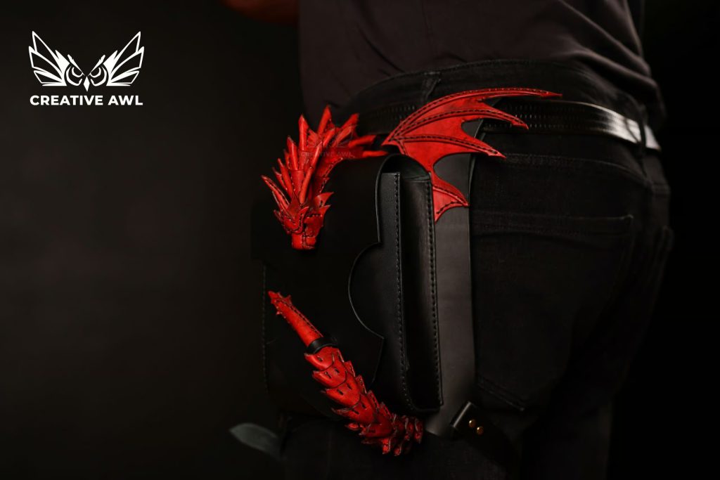 图片[3]-手工皮具图纸 缠龙挎包ca169-皮艺果手工皮具图纸