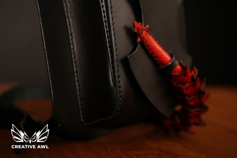 手工皮具图纸 缠龙挎包ca169-皮艺果手工皮具图纸